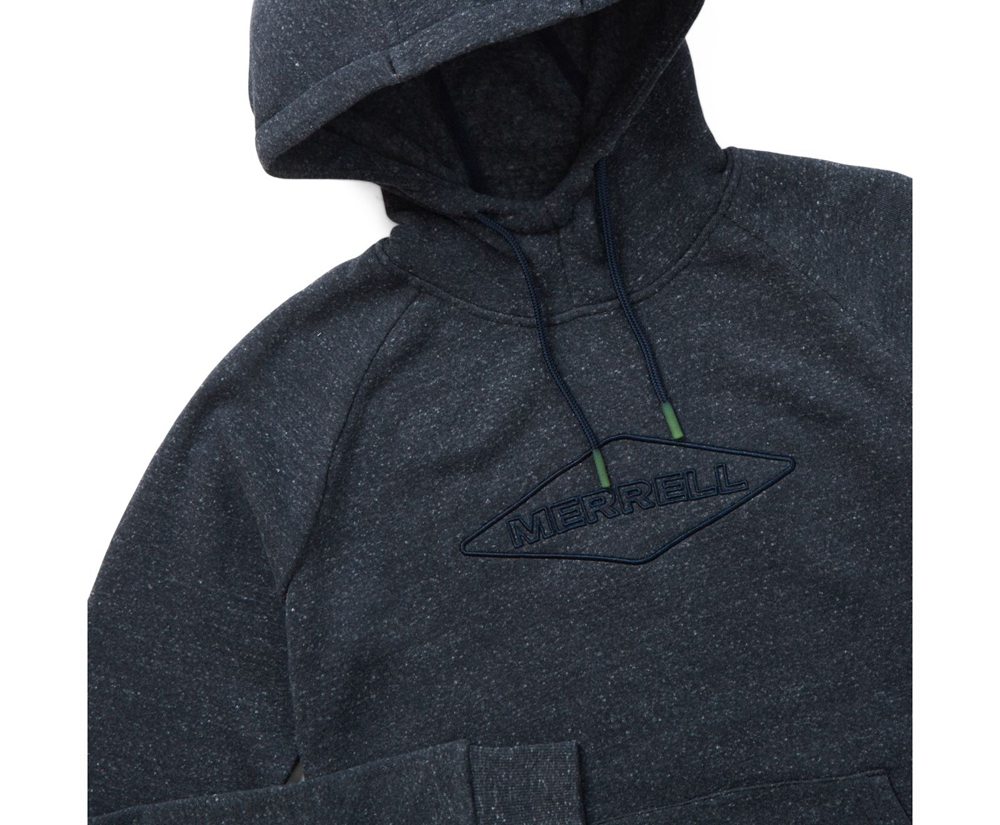 Pullover Merrell Damskie Granatowe - Diamond Wordmark Hoody - 120785-HRM